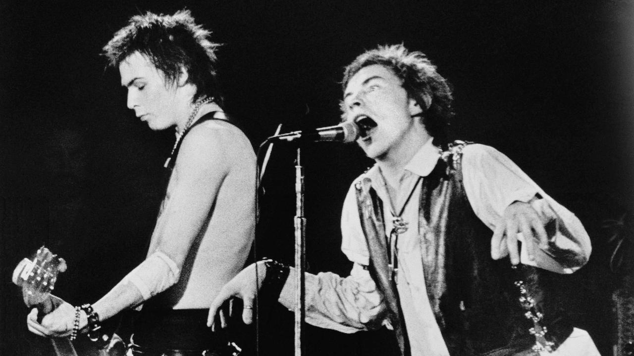 Sid Vicious, and Johnny Rotten of the punk rock group The Sex Pistols