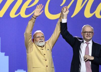 Modi celebrates ‘Indianness’ of raucous Melbourne crowd