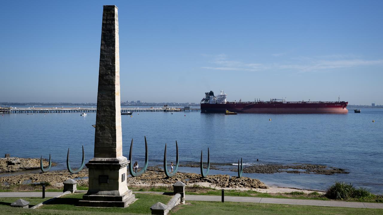 A crude oil tanker