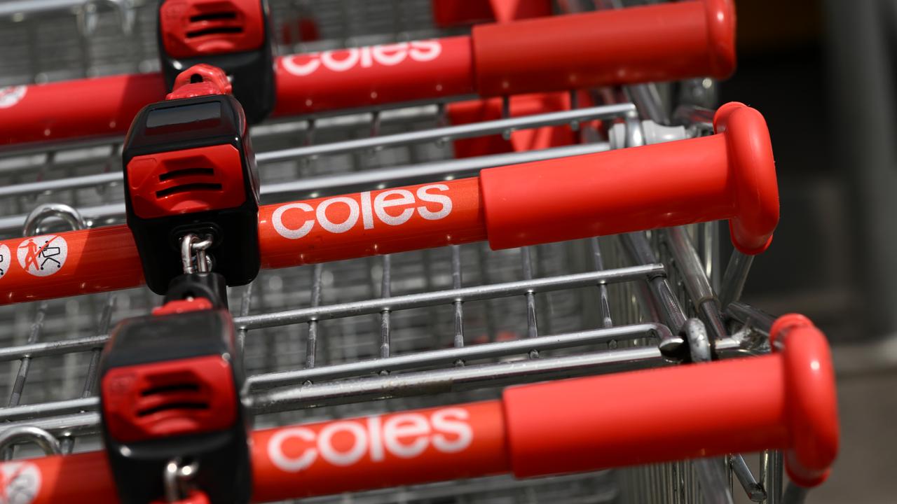 Coles signage on a trolley (file image)