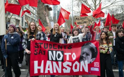 ‘Hanson not welcome’: students skip class for protests
