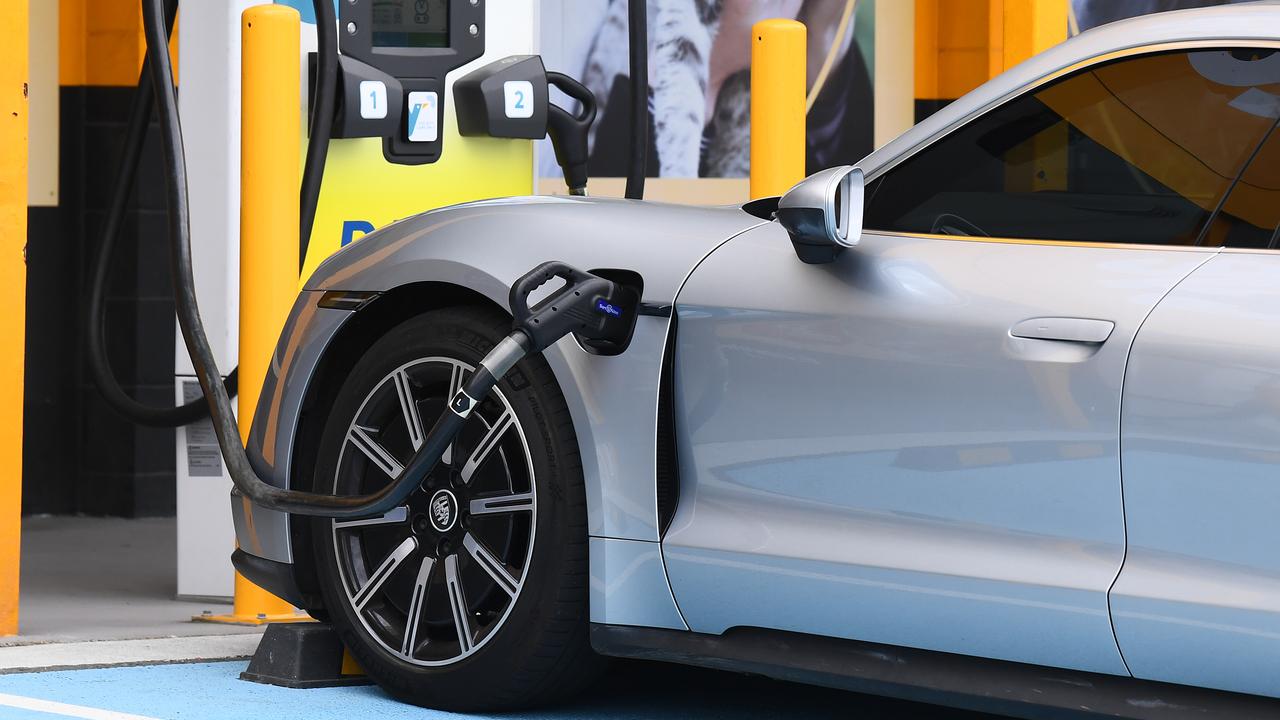 An electric vehicle charging (file image)