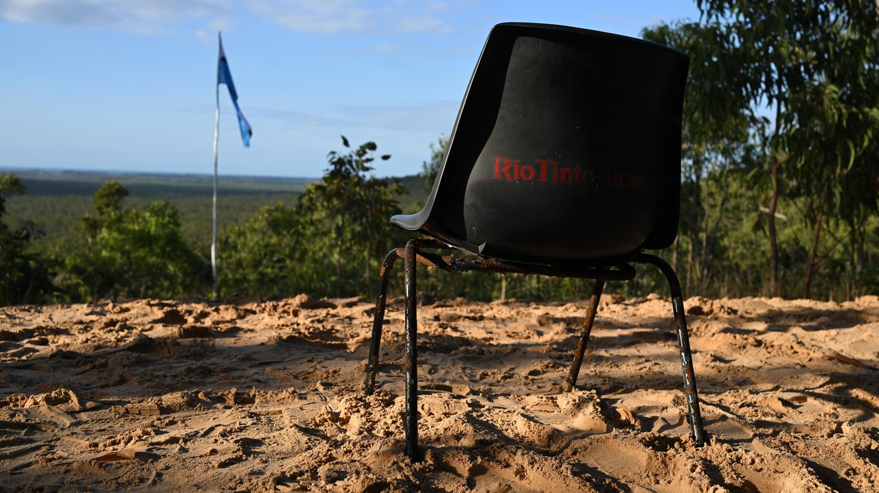 image of a Rio Tinto branded chair at Garma