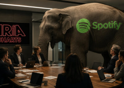 AI generated music. Banned from the charts, but still in your playlist.