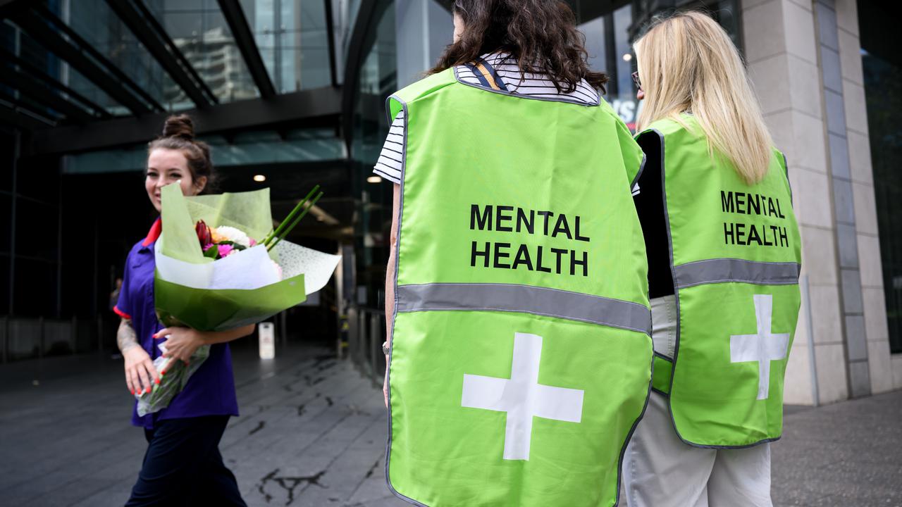 Women in mental health vests
