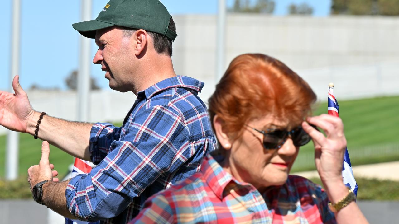 Nationals Leader Matt Canavan and One Nation Leader Pauline Hanson