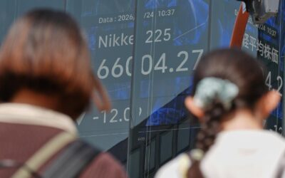 Asia shares fall on tech nerves as oil prices slip