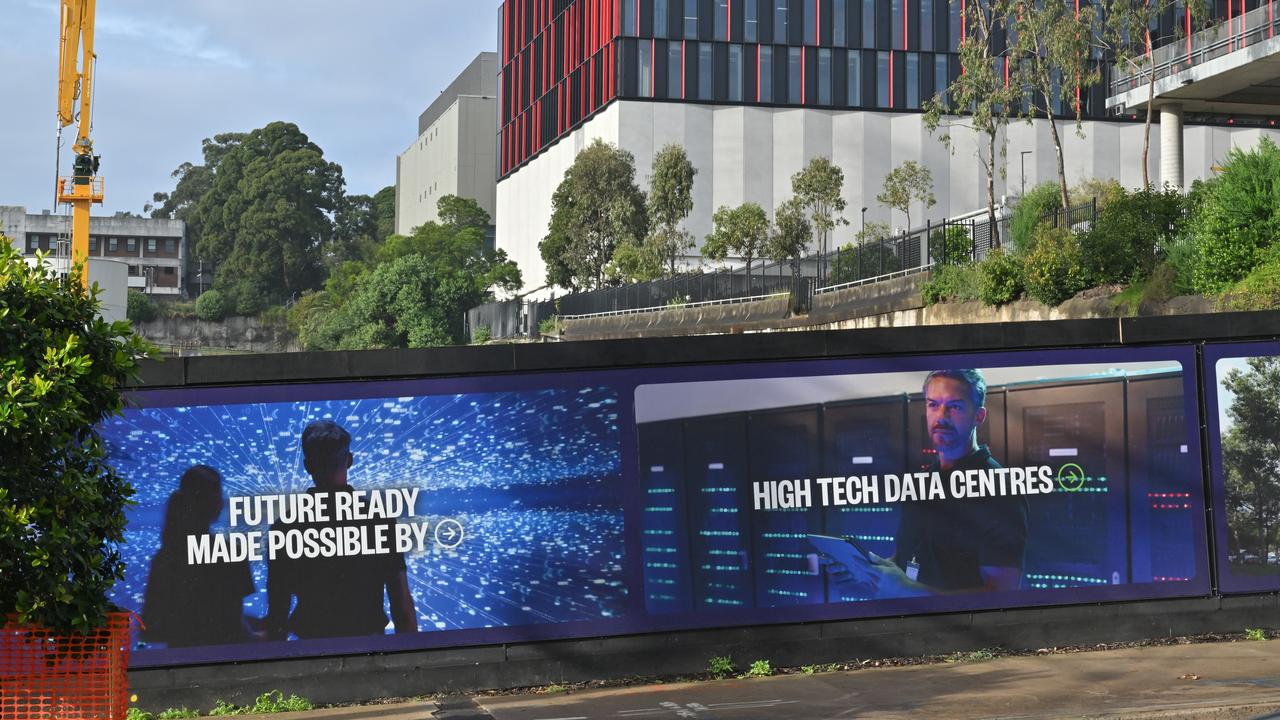 A data centre construction site in Sydney (file image)
