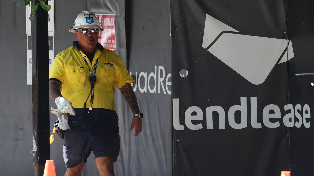 A worker on a Lendlease site