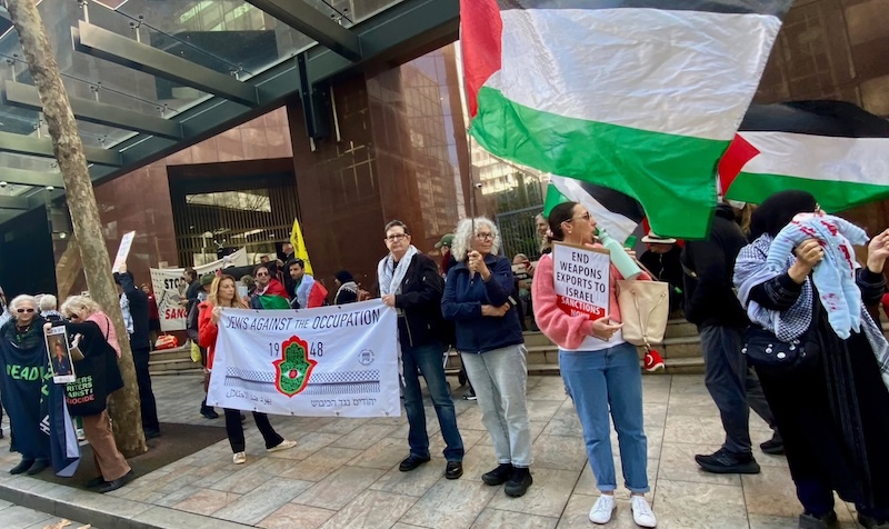 Jews Against Occupation '48 outside Royal Commission. Image: Facebook