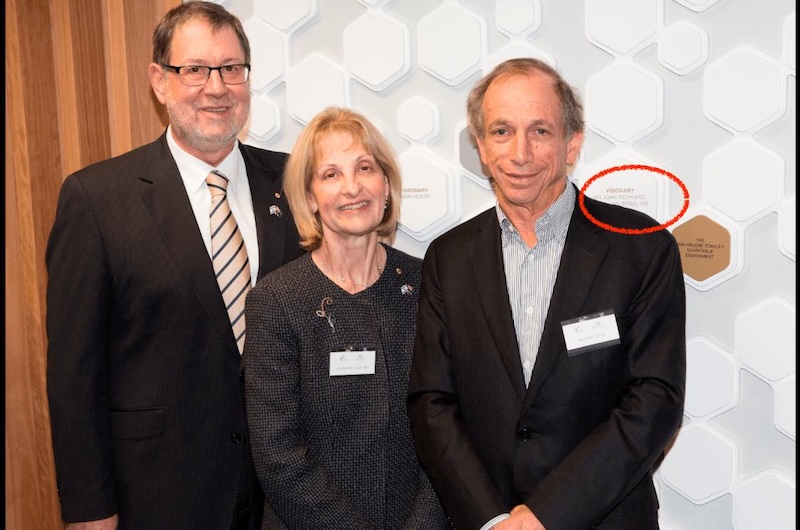 Jillian Segal (centre) with husband John Roth (right)
