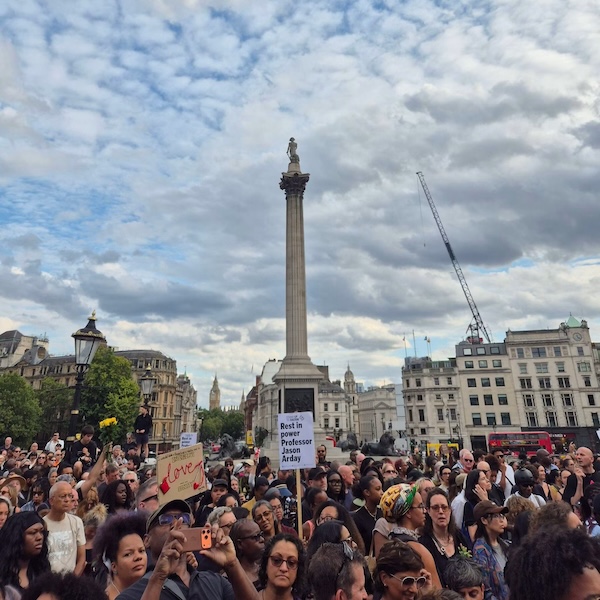 Rally in London's Trafalgar Square for Jason Arday