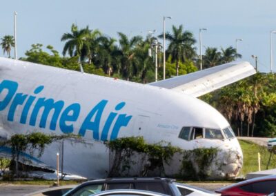 Five killed after Amazon cargo plane barrels off runway