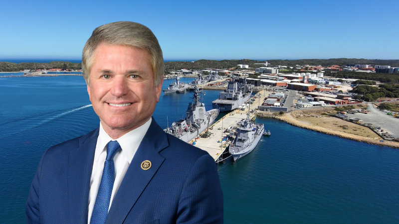 HMAS Stirling and Michael McCaul