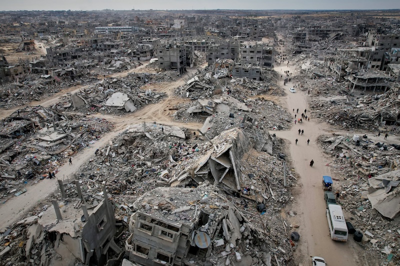 Gaza. Not yet completely flattened. Image: X