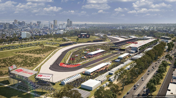 The proposed Adelaide MotoGP Track (Supplied: DIT)