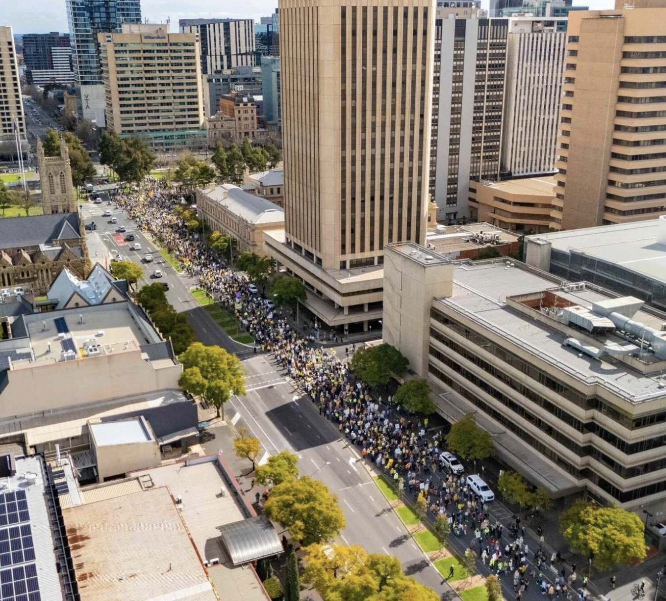 Park Lands Protest in the City (Source: Adelaide Park Lands Association)