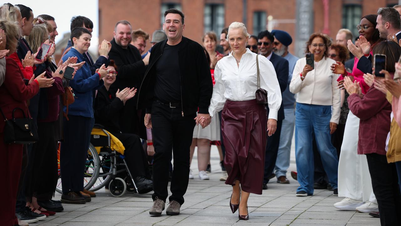 Andy Burnham and his wife Marie-France van Heel