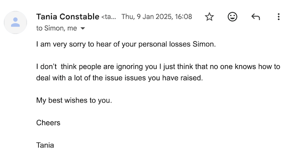 Email by Tanya Constable chief executive of Minerals Council of Australia