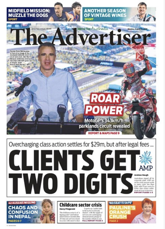 Murdoch's Adelaide Advertiser - "Roar Power" versus "nimbys"
