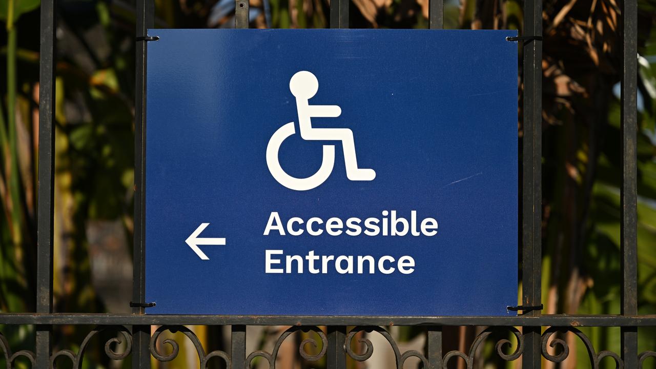 A wheelchair sign