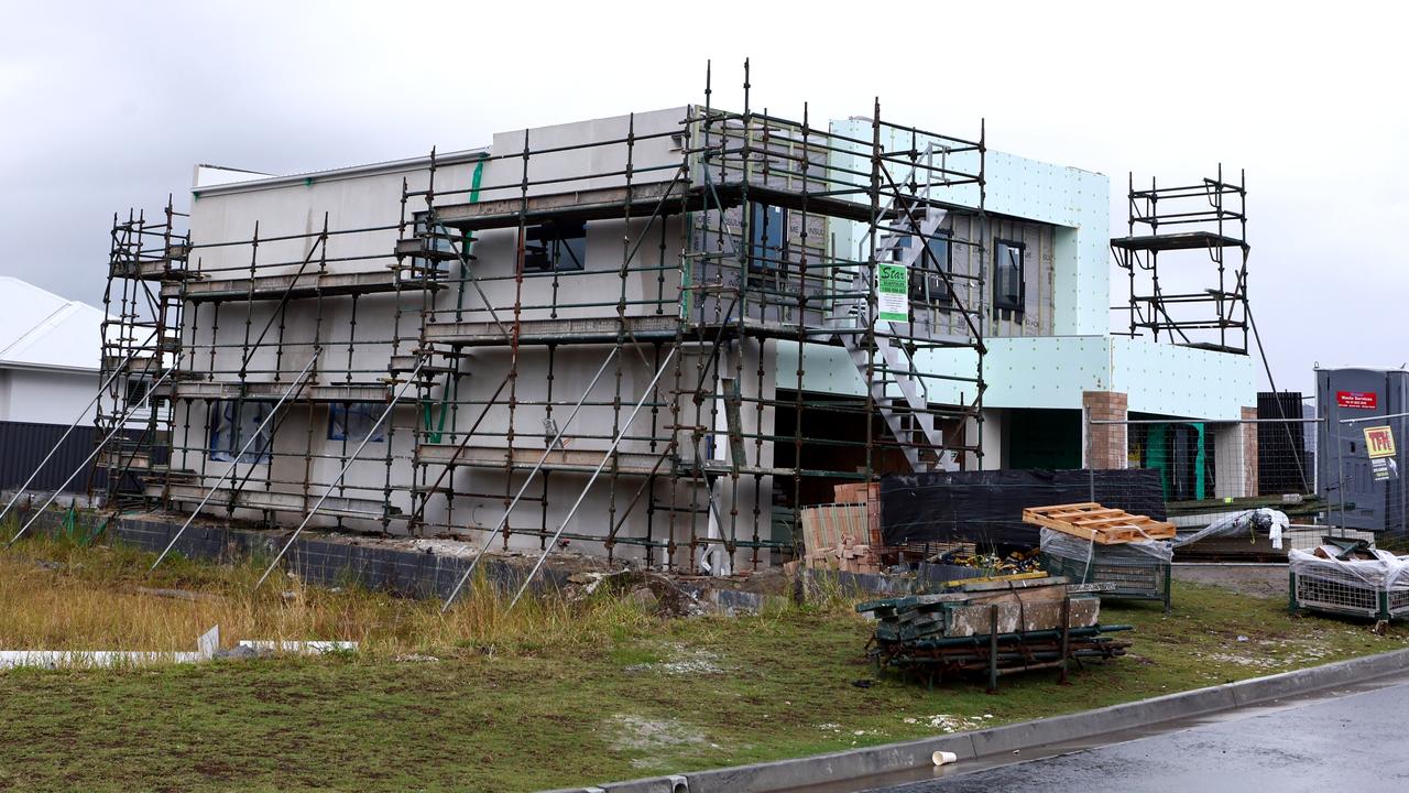 A new home is seen under construction (file image)