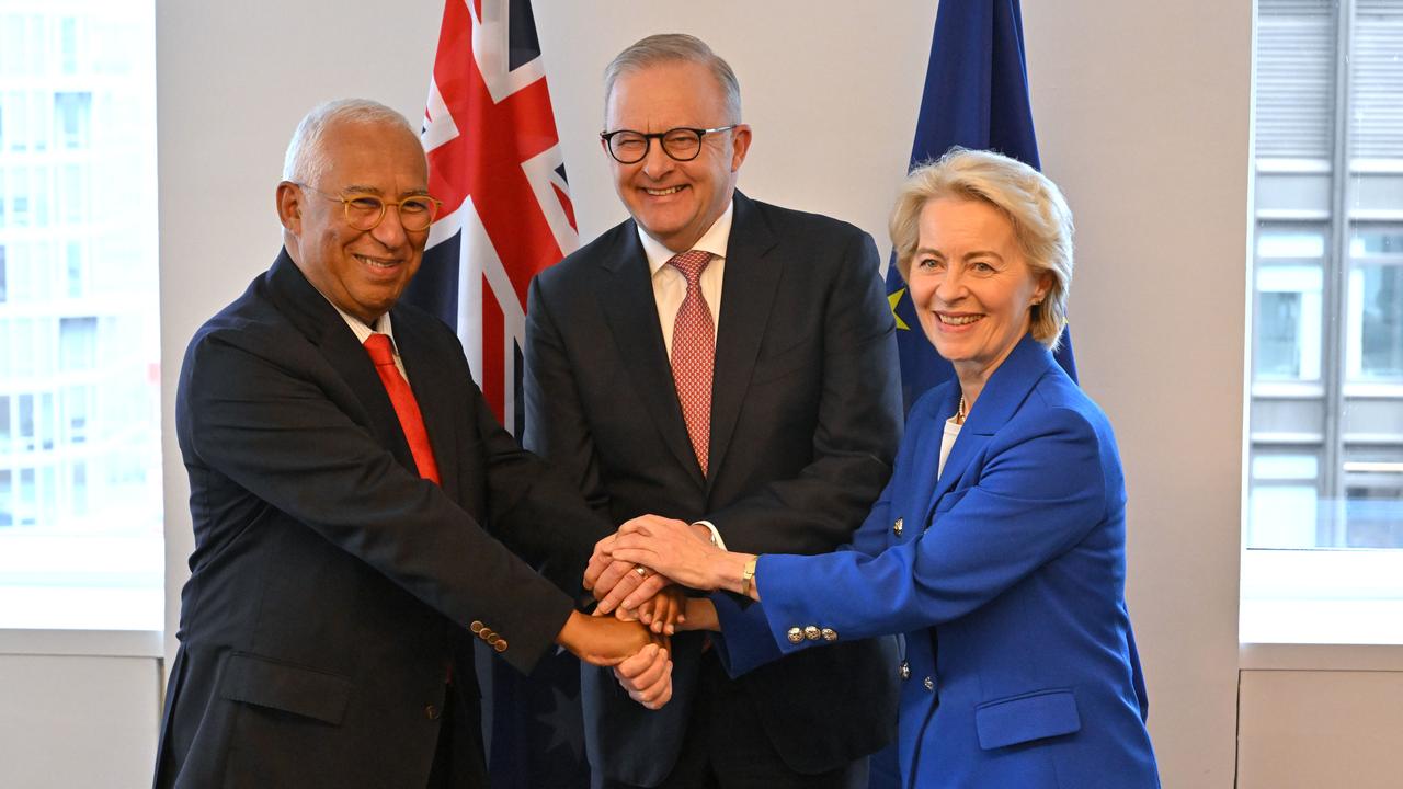 Antonio Costa, Ursula von der Leyen and Anthony Albanese