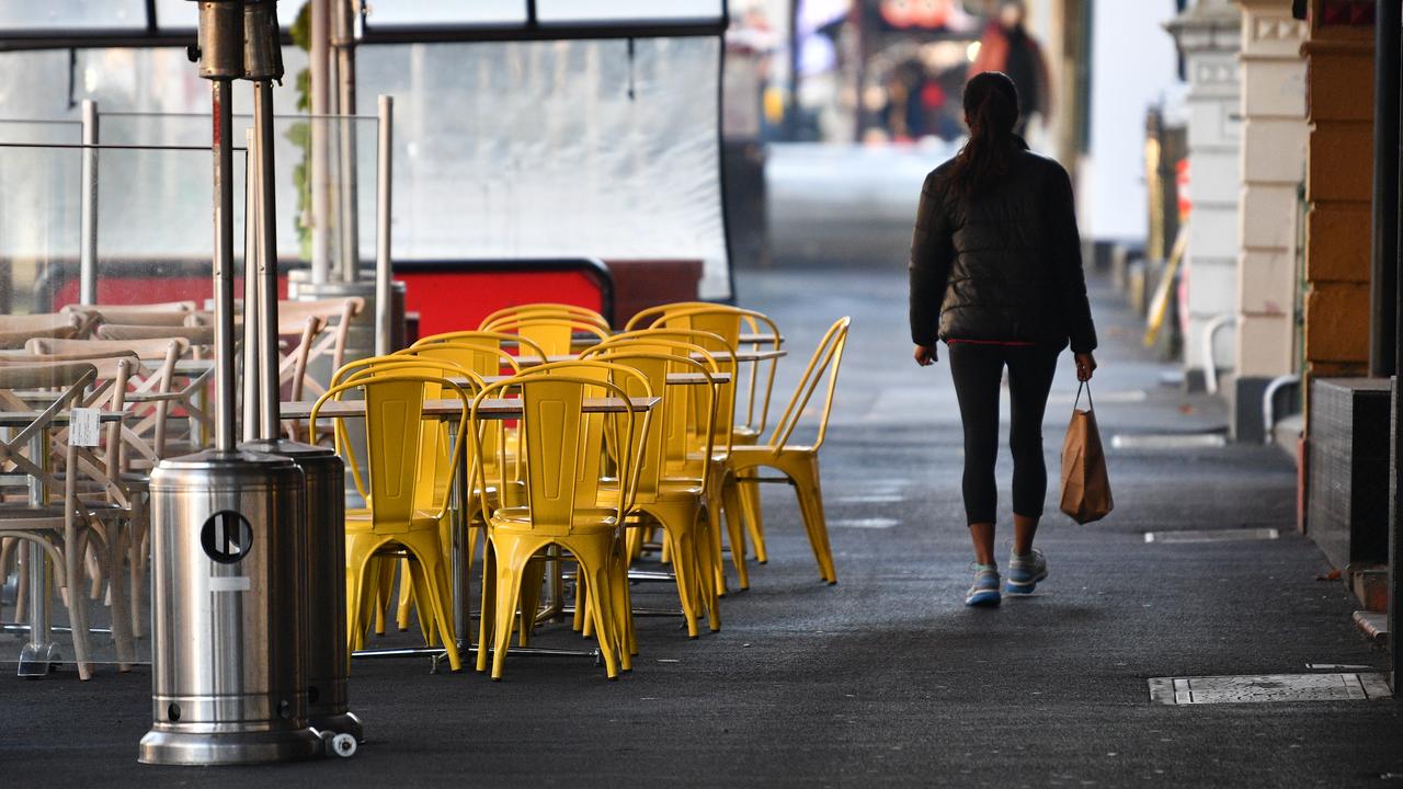 Restaurant furniture outside of a business (file image)