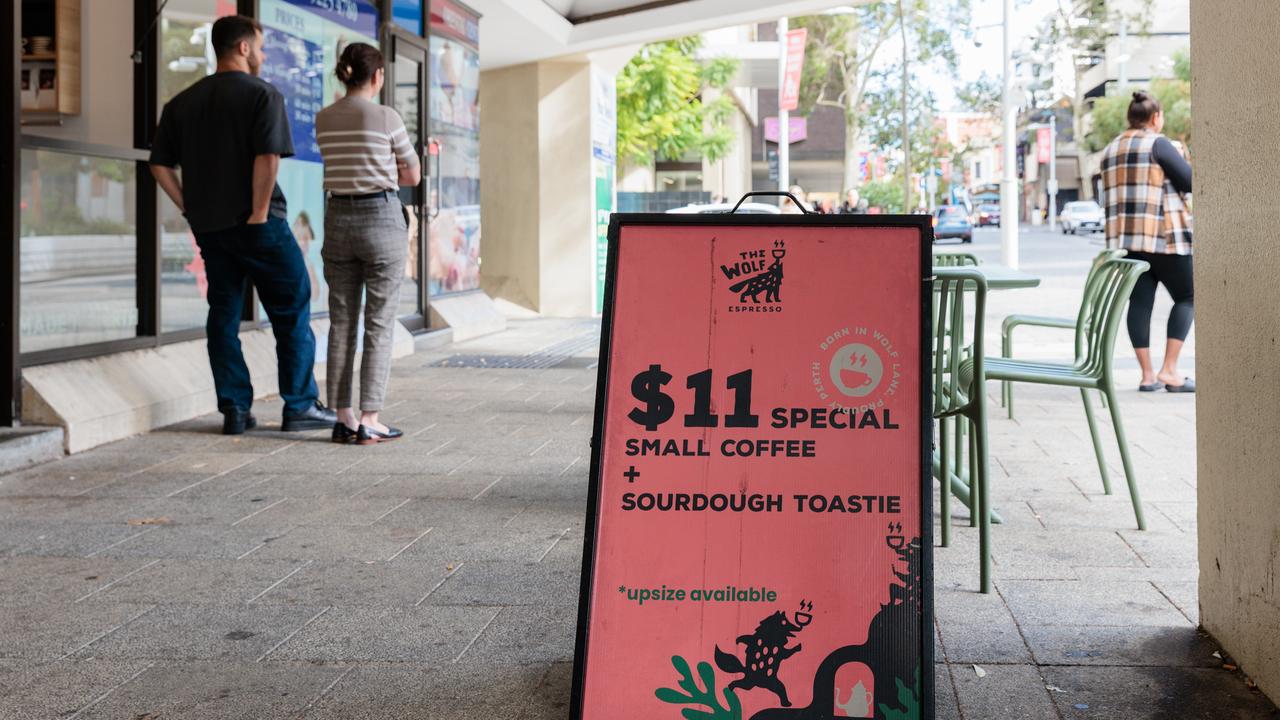 Signage at a cafe (file image)