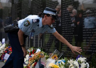 ‘Part of the blue family’: leaders hail fallen officers