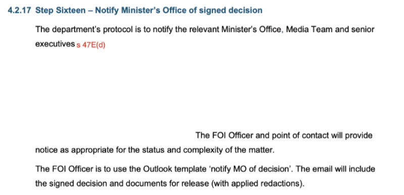 Dept of Industry FOI