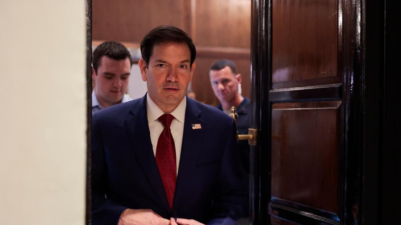 US Secretary of State Marco Rubio at a hotel in India last week.