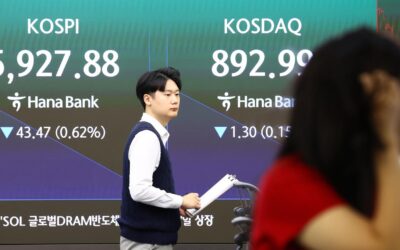 Shares up as bond sell-off eases before US jobs report