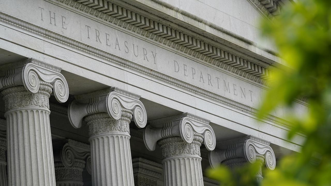 The US Treasury Building in Washington, DC