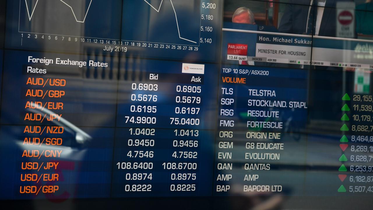 An ASX indicator board (file image)