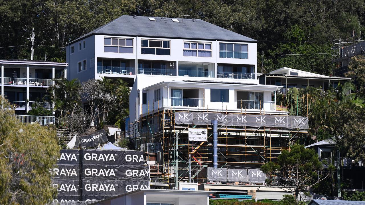 Houses under construction