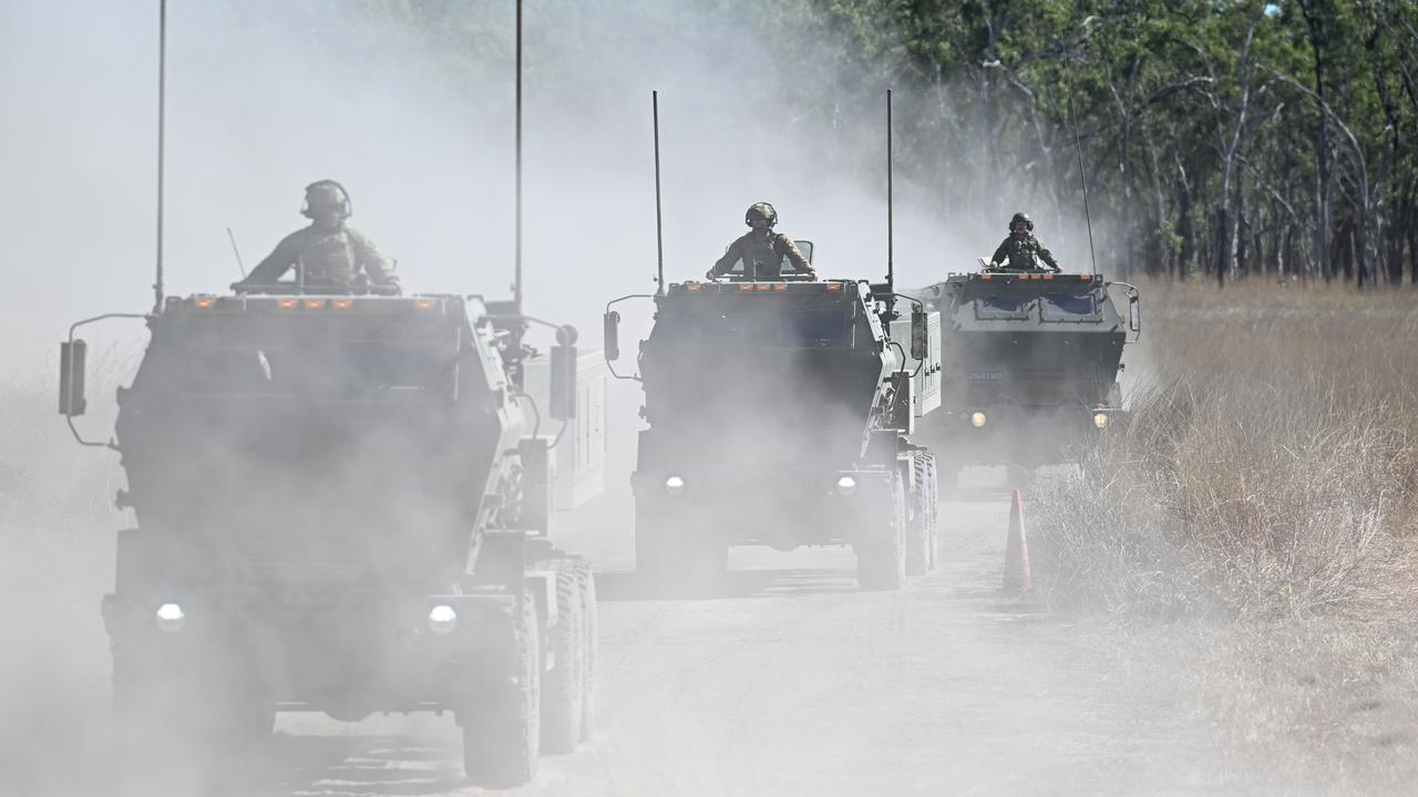 Australian Defence Force personnel with HIMARS