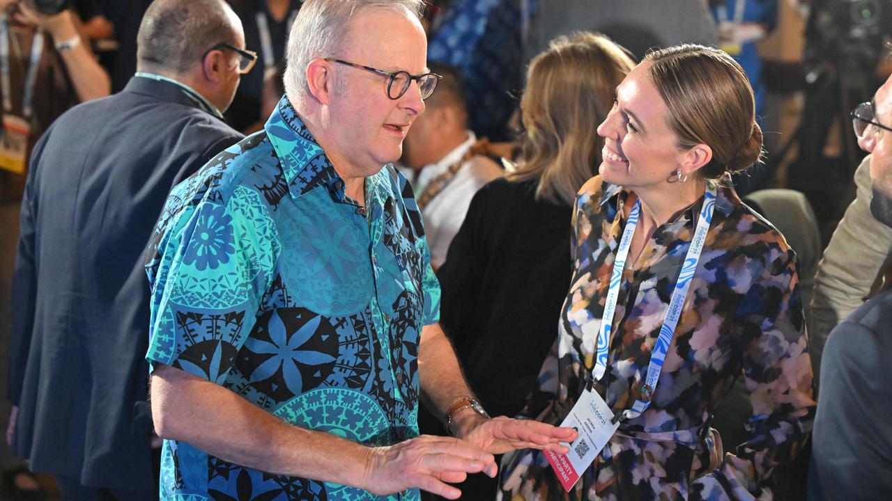 PM Anthony Albanese and New Zealand's former PM Jacinda Ardern