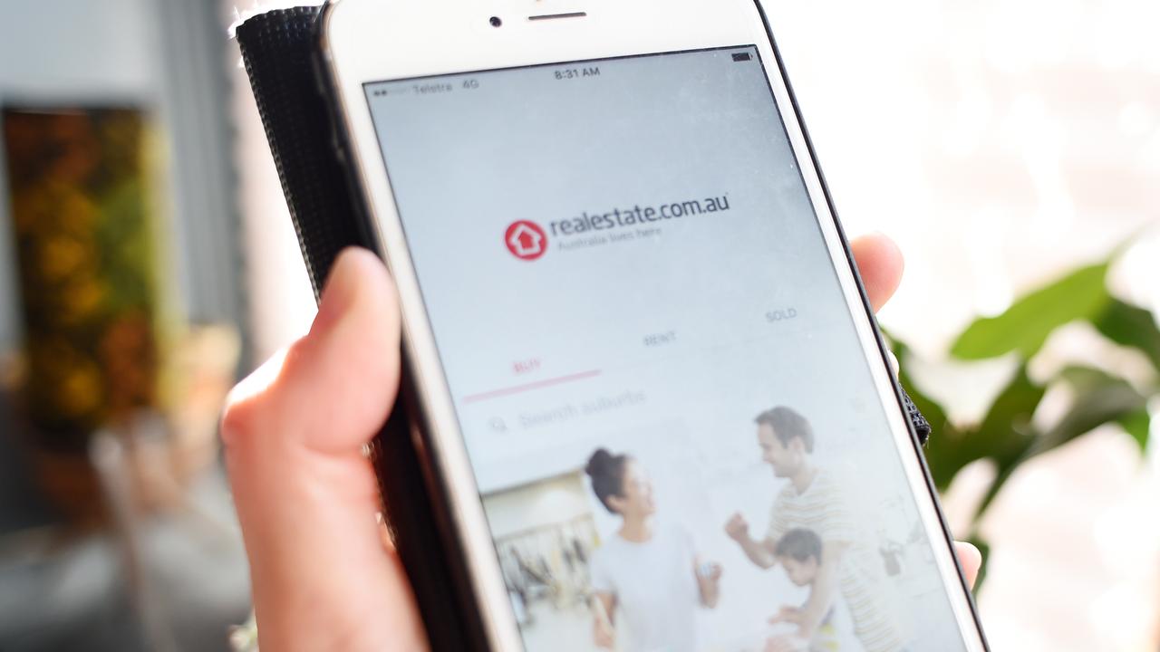 Real estate app on mobile phone