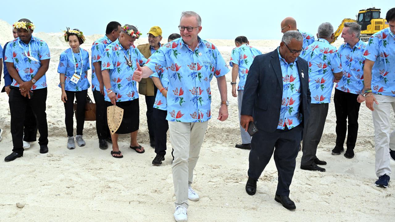 Anthony Albanese at the Tuvalu Coastal Adaptation Project
