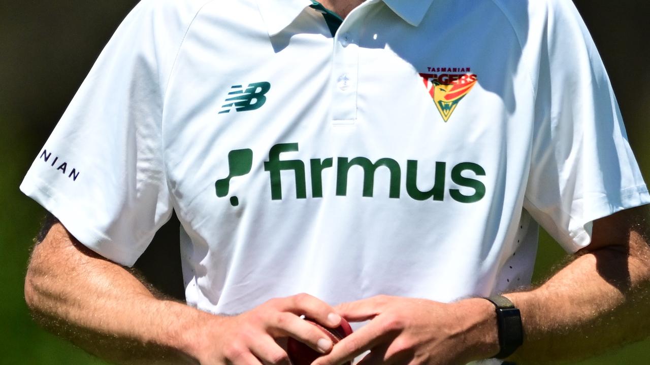 Firmus branding on a cricket shirt