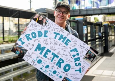Metro mania: fans flock to train line’s grand reopening